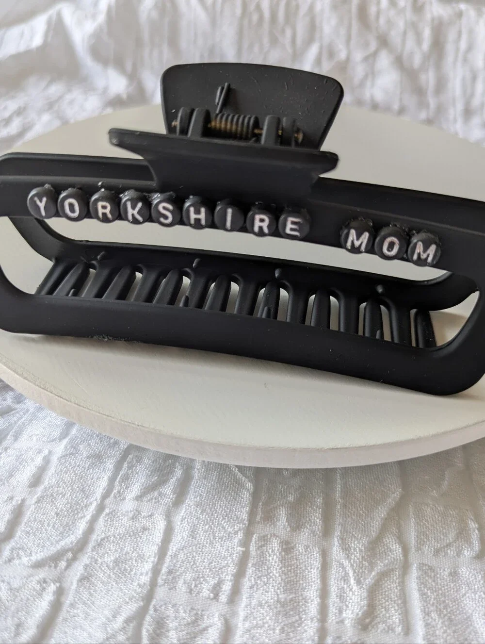 Yorkshire Mom Dog Mom Hair Clip Claw Style Handcraftes | NWT